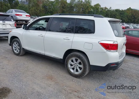 2012 Toyota Highlander Se V6 z USA, uszkodzony, nr VIN 5TDBK3EH4CS108660
